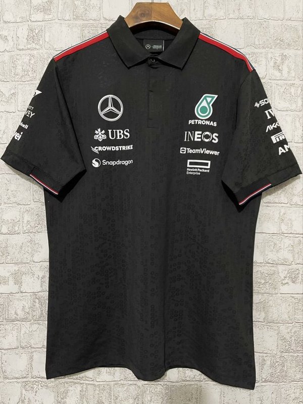 Mercedes AMG Petronas F1 Racing Team Polo - Black 2024