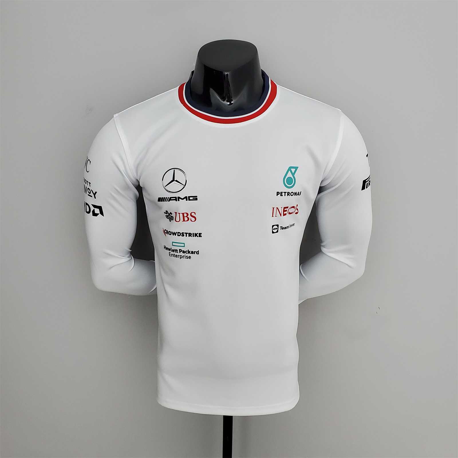 Mercedes AMG Petronas F1 Racing Team Long Sleeve T-Shirt - White